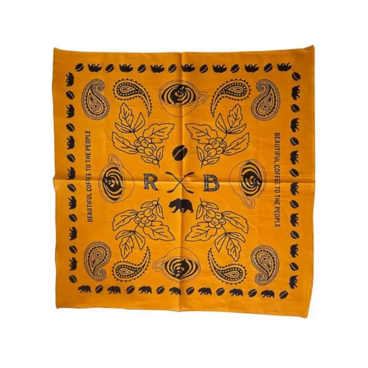 Custom bandana double sided printed square bandana 100% cotton customized bandana scarf