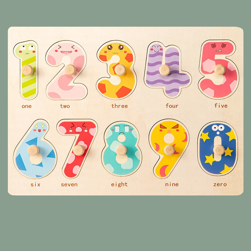 Kids toys 2021 Number educational custom puzzle children wooden toys, Preschool toddler Puzzle wooden jigsaw puzzle for kids