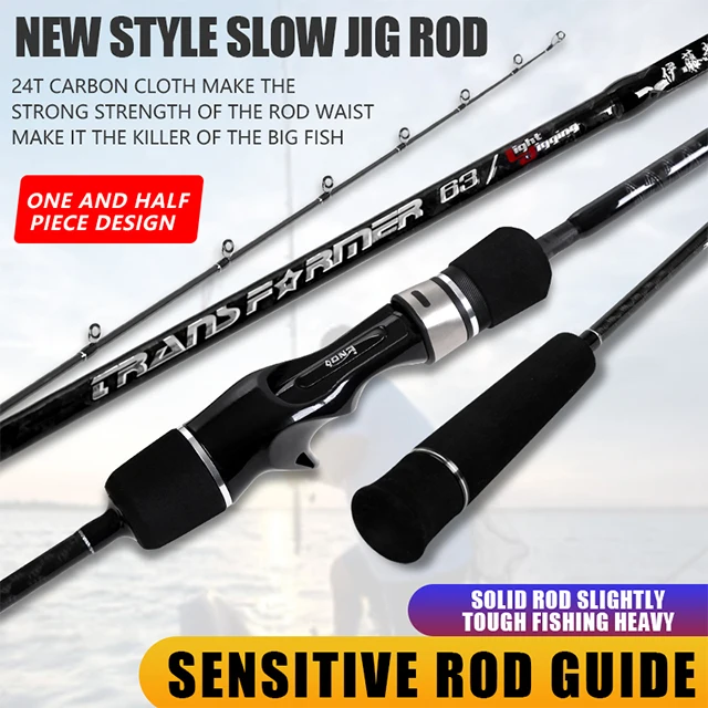 1.91mJapan Full Fuji Parts Slow Jigging Rod Weight 100-300g 20kg Spinning/casting Boat Rod Saltwater Fishing Rod