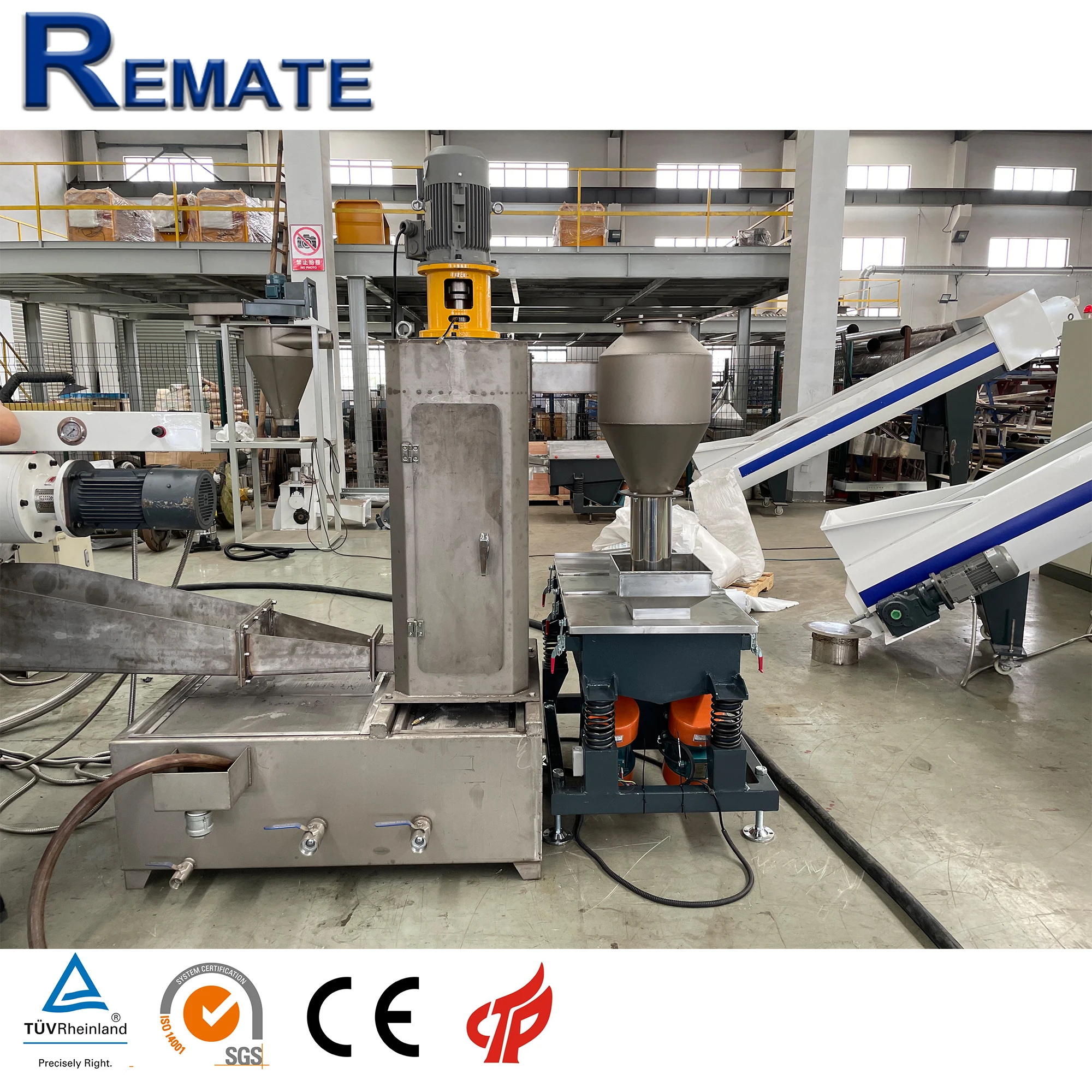 Single Screw Granulator Extruder Plastic Waste Pe Pp Pellet Extruder