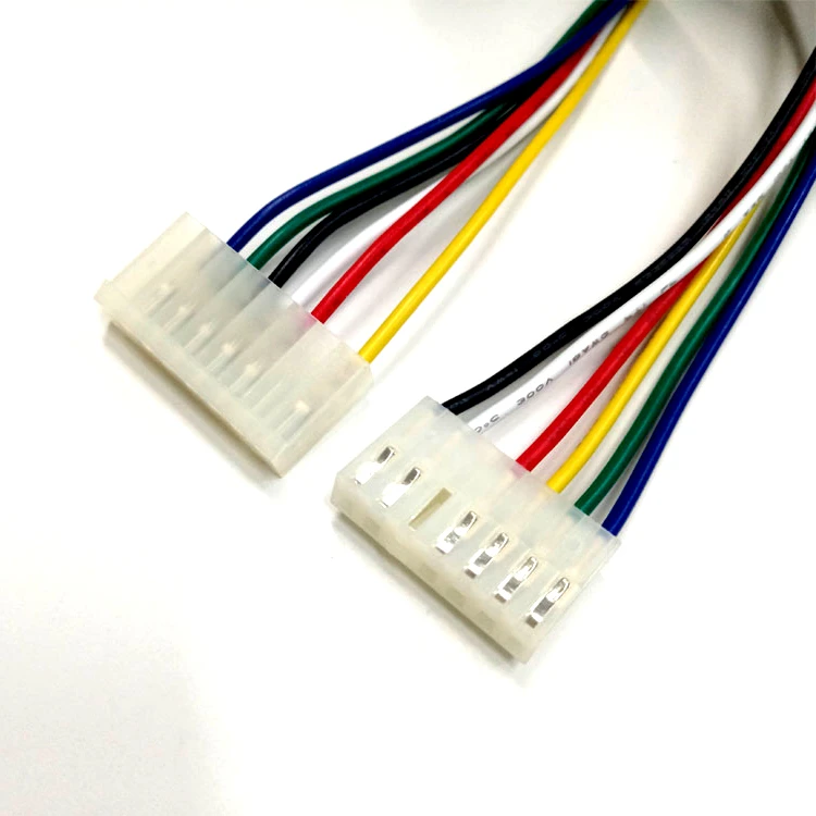 factory wholesale transparent molex 3.96mm 4pin 7pin female connector wire to board connection cable Assembly