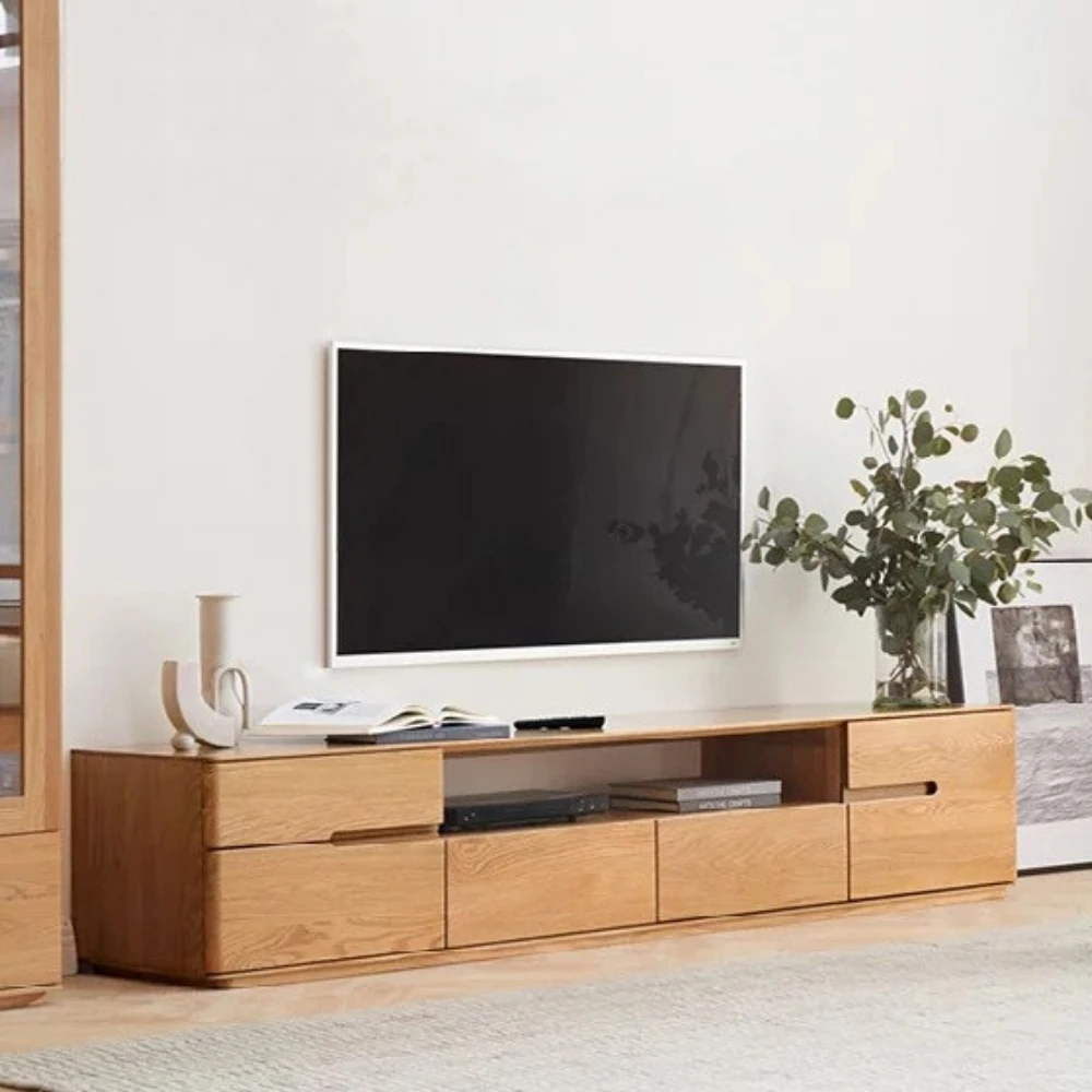Modern TV Stand High-Quality Television Shelf TV Stand Modern TV Stand with Drawer Storage and Open Shelves Suit Living Room