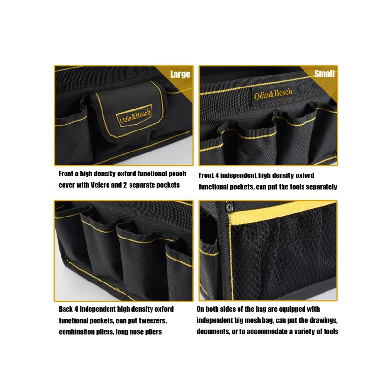 Portable Open Electrician Tools With EVA Handle Sleeve Carry Heavy Duty Electrical Tool Bag