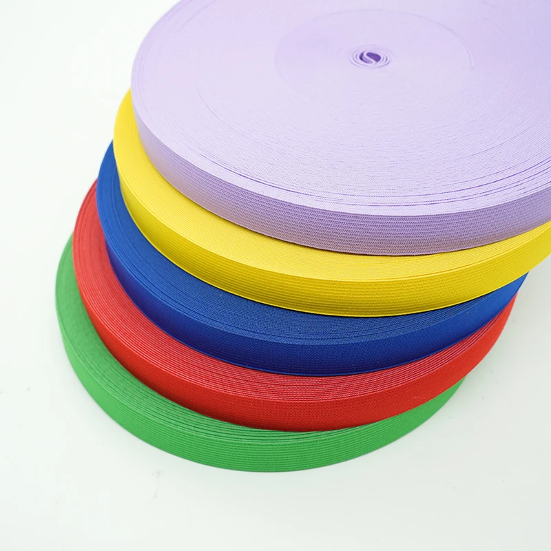 Customized Underwear With Elastic Straps Sofa Shoes White Flat Plain Crochet Material Nylon Latex Thread Knitted Elastic Band