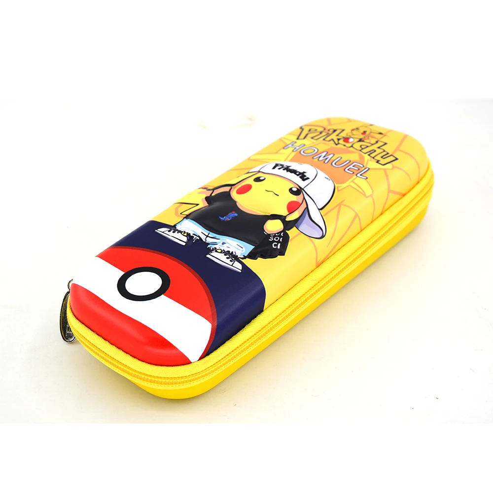 Cheap Wholesale Kids Cute Pencil Cases Yellow Pu Pencil Case For Children Anime Characters Pencil Case