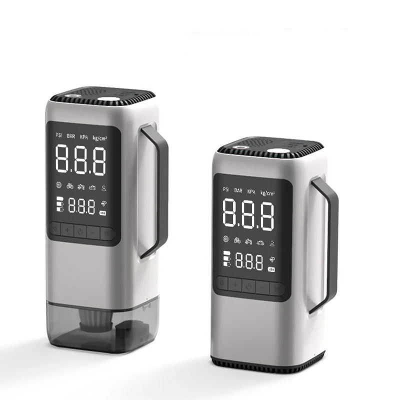 5 in 1 8000mAh car inflator with jump starter and vacuum cleaner Power Bank Battery Booster  With Emergency Alarming