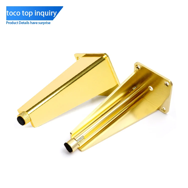 Toco Metal Aluminum Dining Coffee Table Legs For Luxury Furniture Silver Stainless Steel Furniture Legs Frame Raiser Protector