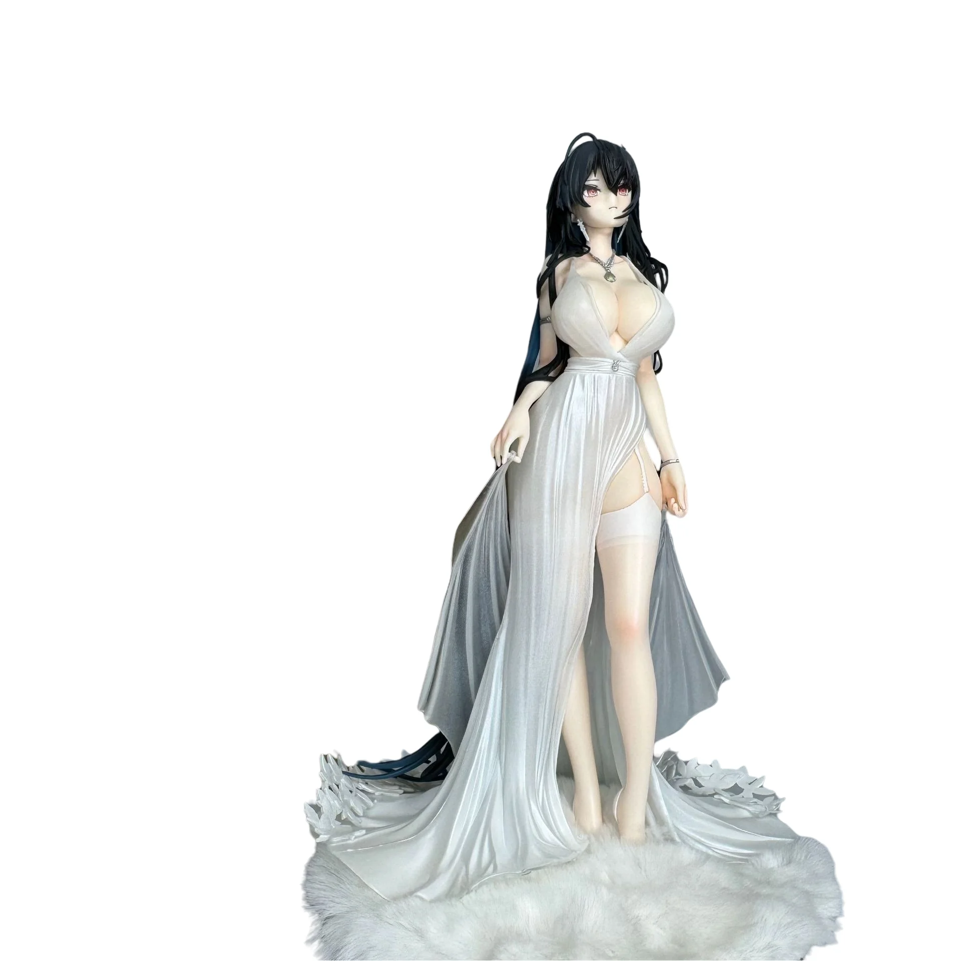Blue line dress phoenix wren big phoenix hand do two yuan beauty girl animation model  figurine  collectibles plastic toys
