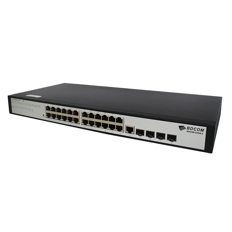  BDCOM S2528-C L2 +(Lite L3) 24-портовый гигабитный управляемый коммутатор эфирной сети 4-порт Gigabit Uplink