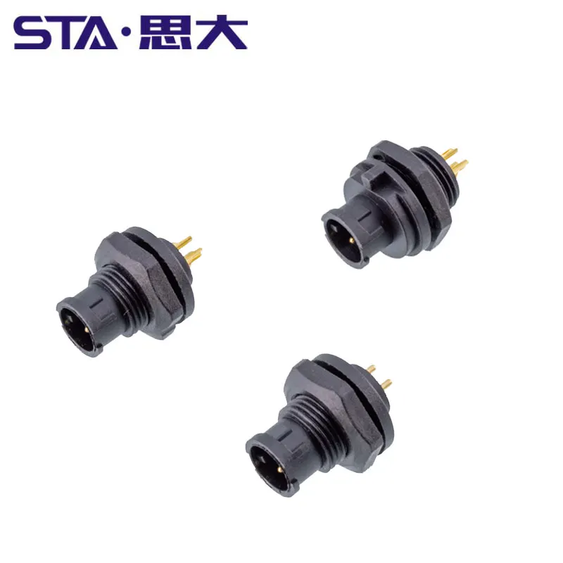 LTW Power Industrial Circular Connector, male Panel Back Mount PCB Socket Jack , Outdoor Waterproof connector IP67 AC DC