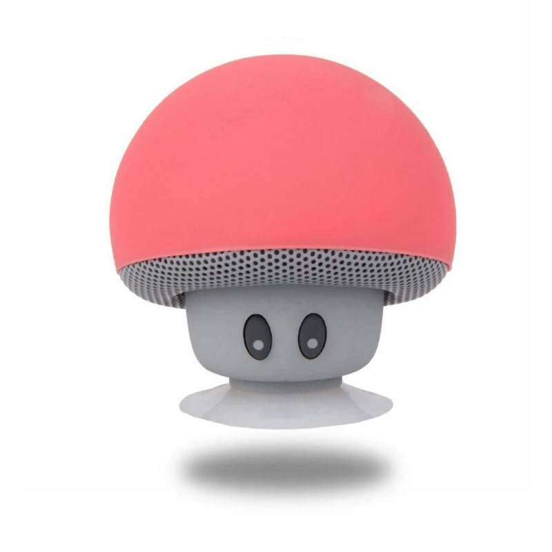 Cute Mushroom Portable Wholesale USB Mini Wireless BT Speaker with Suction Cup