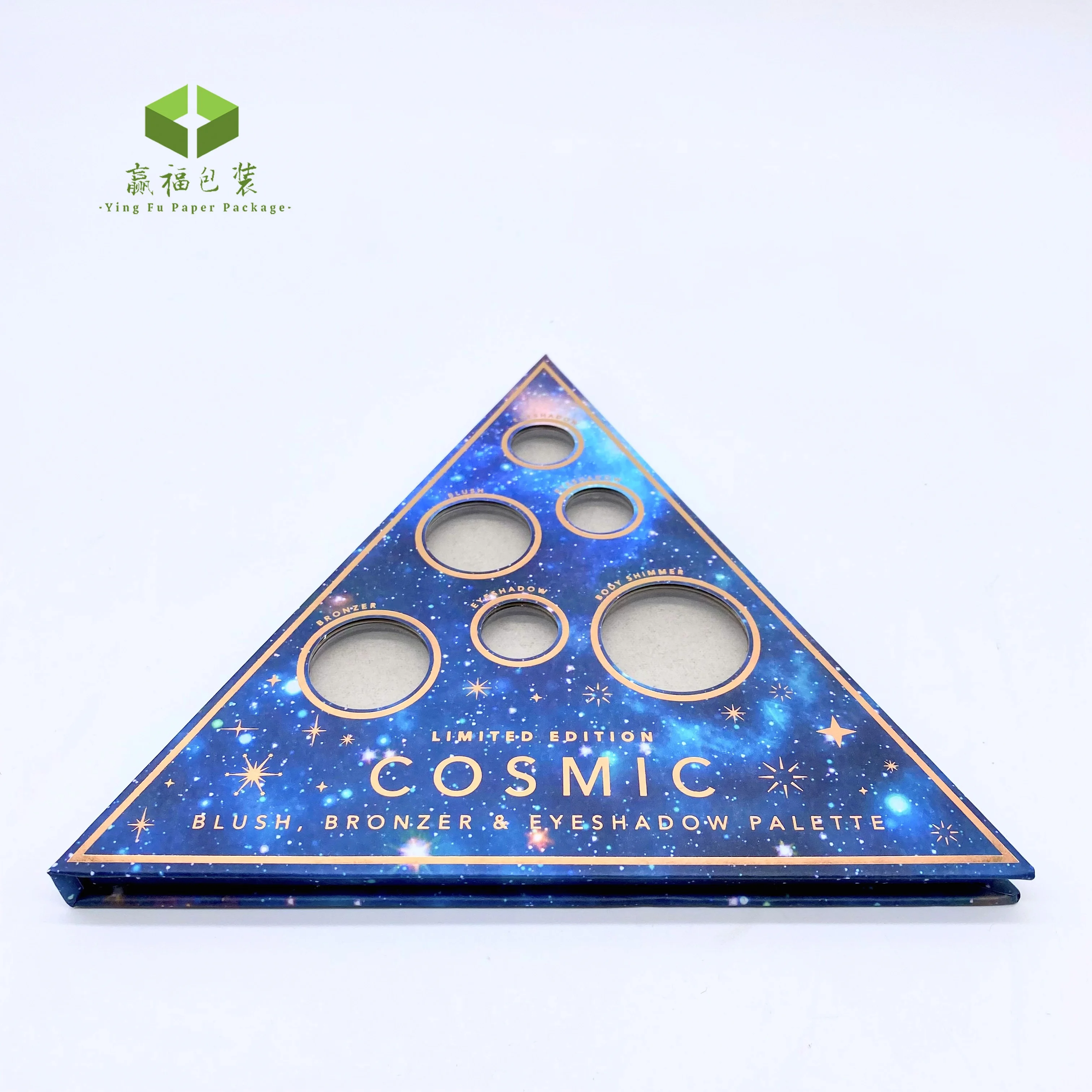 Eco friendly Custom empty tin book palette private label magnet cardboard makeup eyeshadow pallet packaging