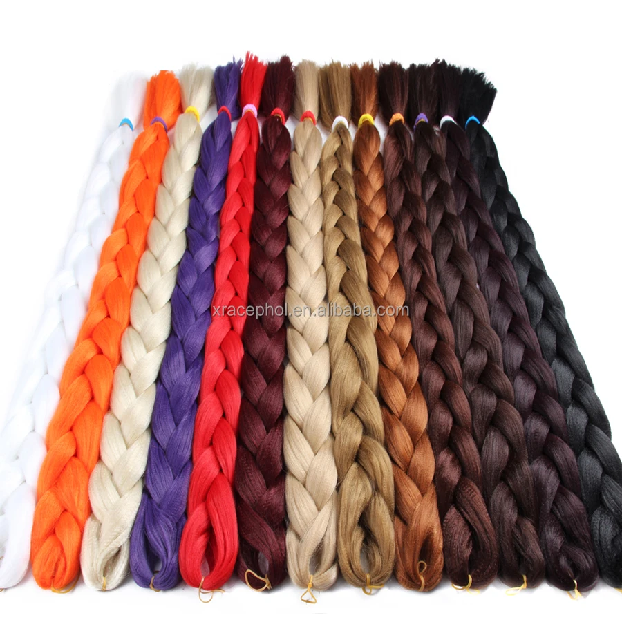 Premium 82inch Ombre Color Pre Stretched Expression Jumbo Braiding Hair Extension
