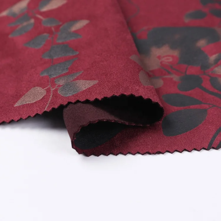 foil stamping flower scuba suede coating fabric for cloth in knitted (1600065608782)