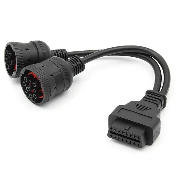 6-контактный 9-контактный кабель OBD2 грузовик диагностический инструмент 16Pin J1708 J1939 разъем OBD to для C-ummins Deutsch кошачьего грузовика
