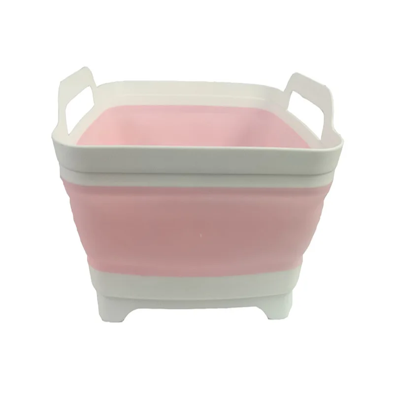 Portable foldable square basin folding basket folding bucket compression basin is easy to carry