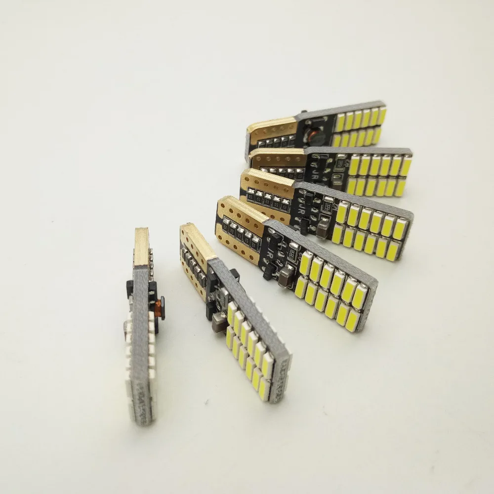 194 led automobile lighting bulb 30V 24V t10 24smd 4014 led auto lamp t10 w5w led canbus No error Non-polarity Red Amber Blue