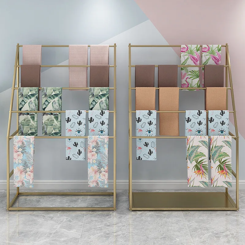 Colorful scarf display stand hanging display racks customized size factory price