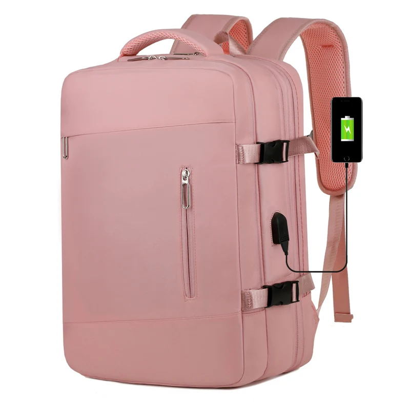 15.6 Inch Multi-function Laptop Backpack with USB Charging Port Carry on Luggage Expandable Large Capacity Travel Backpack