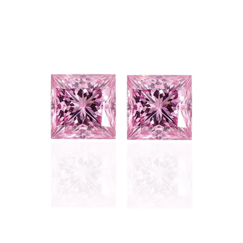 SICGEM Custom Pink Loose Moissanite Certified D Color VVS1 round Cut Gemstone