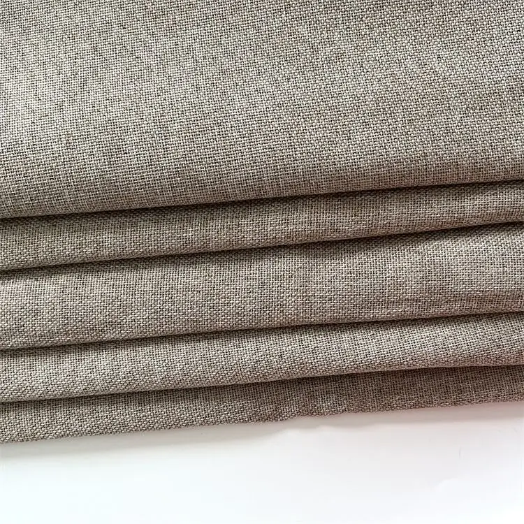 Custom high quality   imitation linen  backout  curtain fabric  roller blinds fabric 	for hotel