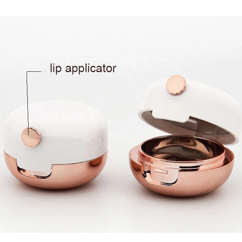 Wholesale different color 5/10g lip gloss case custom lip color lip balm container cosmetic packaging with silicon applicator