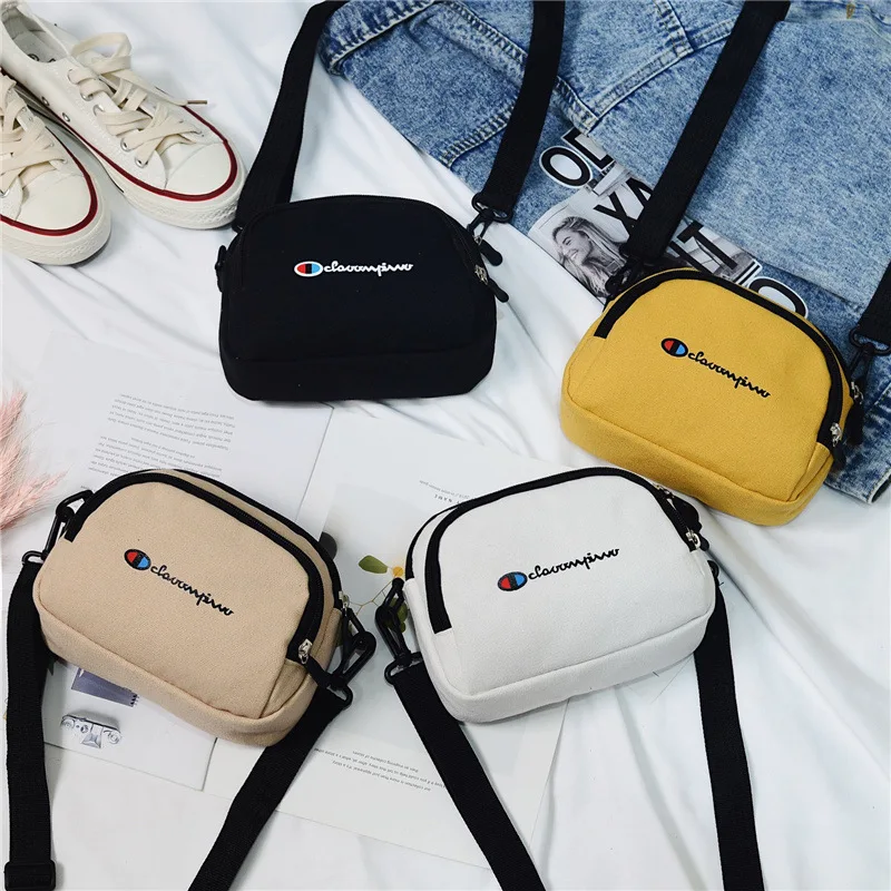 Women Canvas Japan Style Girl Small Shoulder Bags Female Messenger Crossbody Student Bag Purse Phone Bag