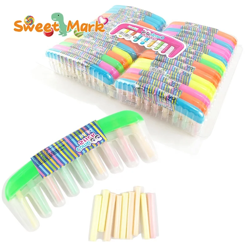Comb Shape Fruit Flavor Sour CC Stick Powder Candy Sweets