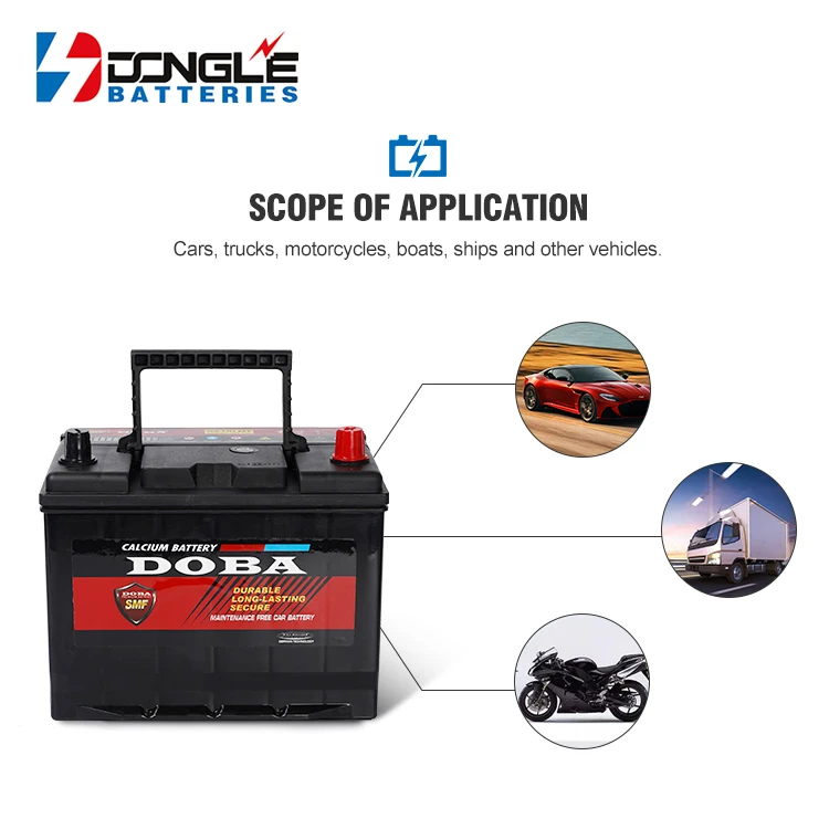 High Quality 600 CCA 12V 70Ah Lead Acid Cold Start Function Boats Cars Trucks SMF Automotive Battery