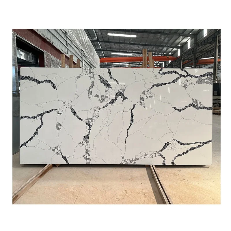 Оптовая продажа плитка для плиты столешница кухни искусственный камень кварц мрамор Императорский Белый