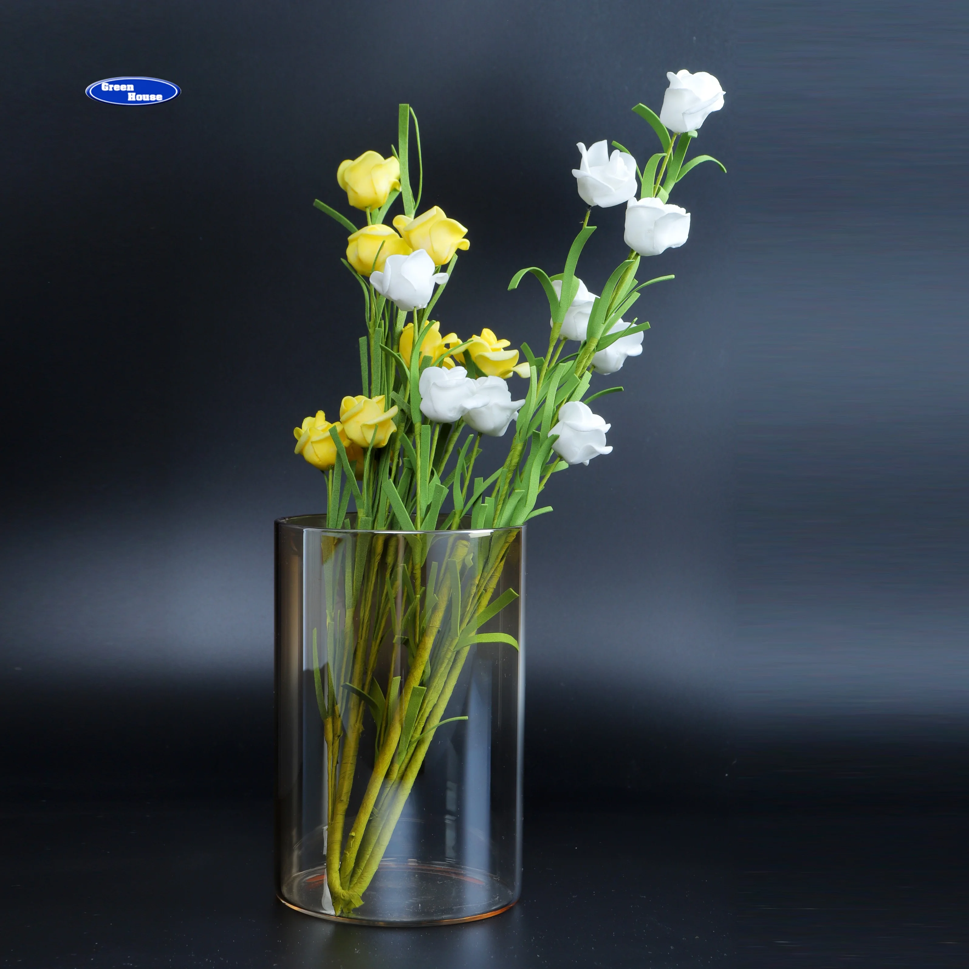 
Clear Cylinder Glass Vase for Flower Plant Arrangment 