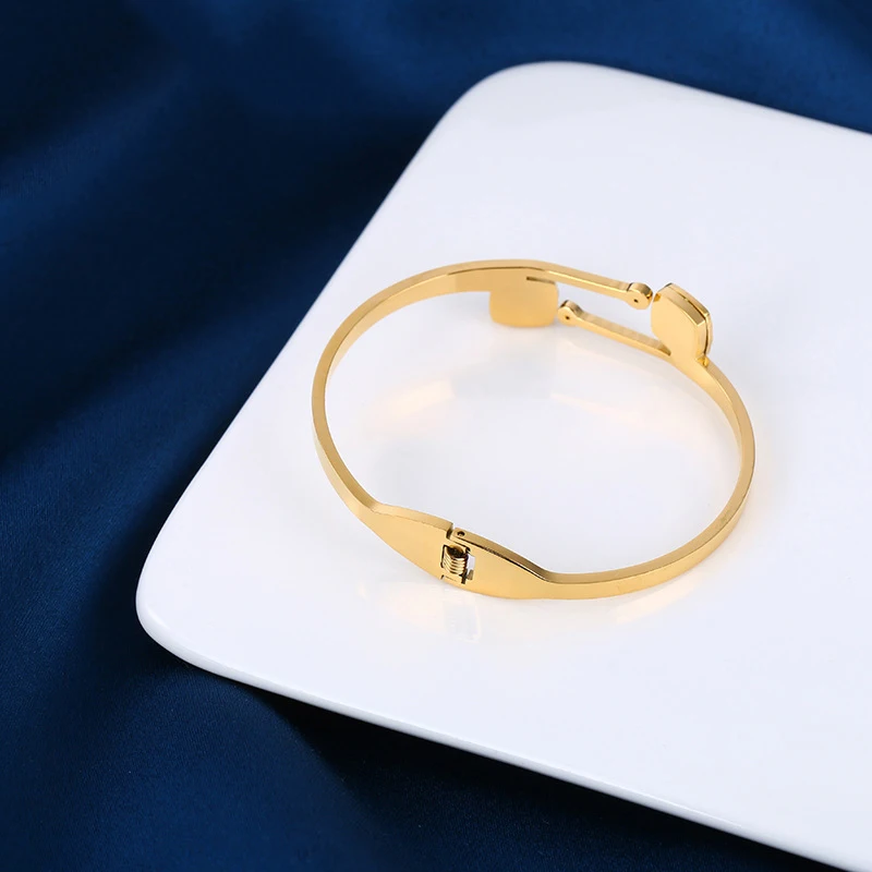 Stainless Steel 316 Italian Jewellery Gold Bangles Accessories Fashion Woman Natural Stone Jewelry