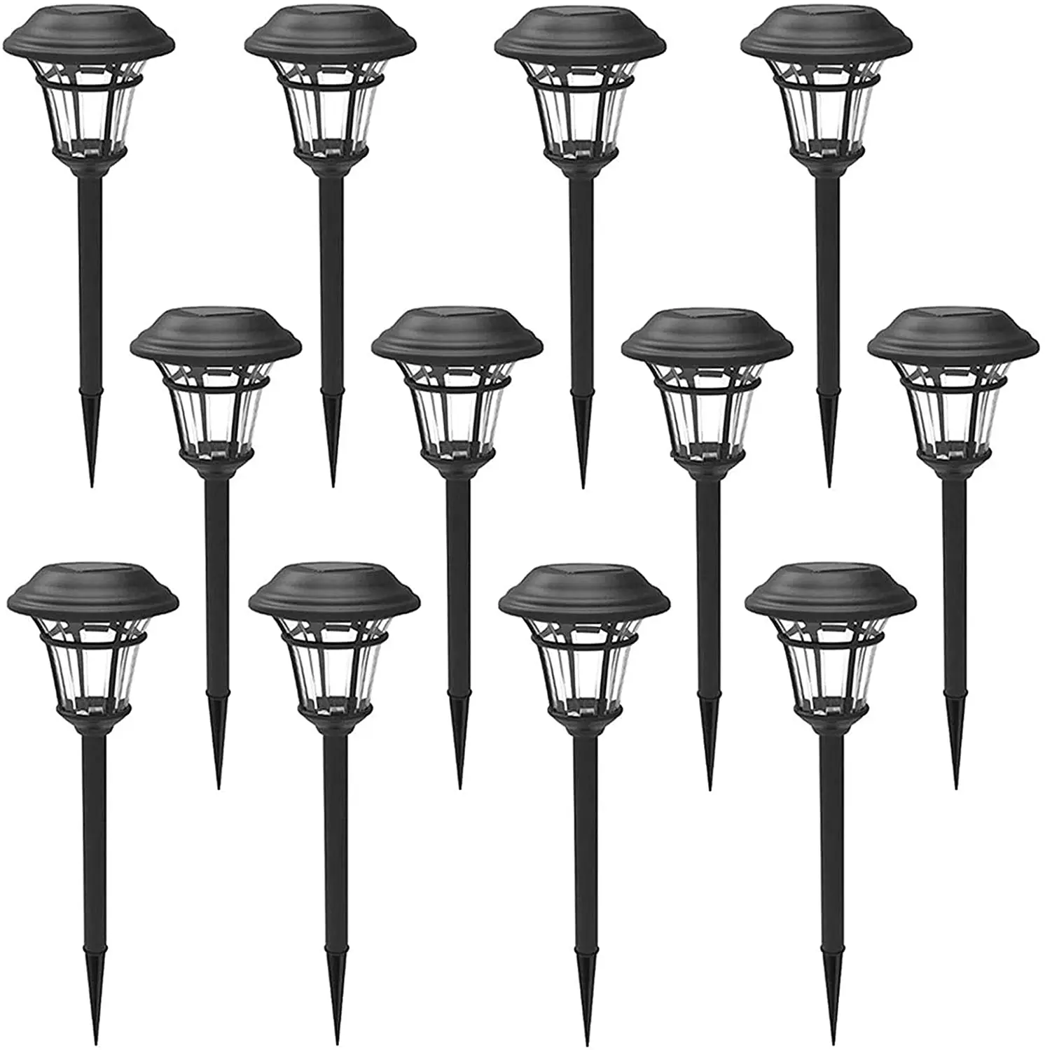 MAGGIFT 12 Pack Solar Pathway Lights Outdoor Garden for Patio Yard