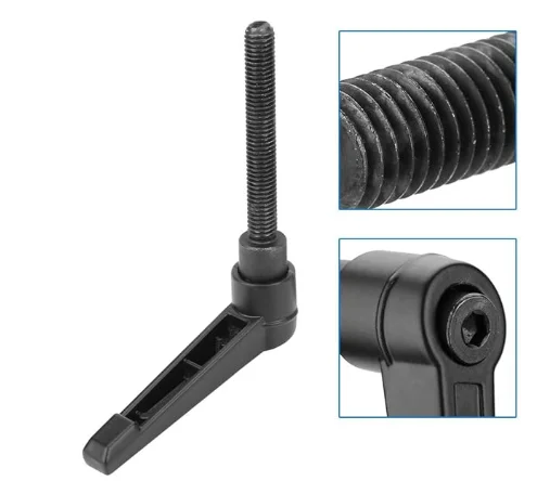 M5-M16 Clamping Lever Handle Metal Machine Knobs Adjustable Fixing Handle Stainless Steel M8 Male Thread Clamp Handle(20MM)