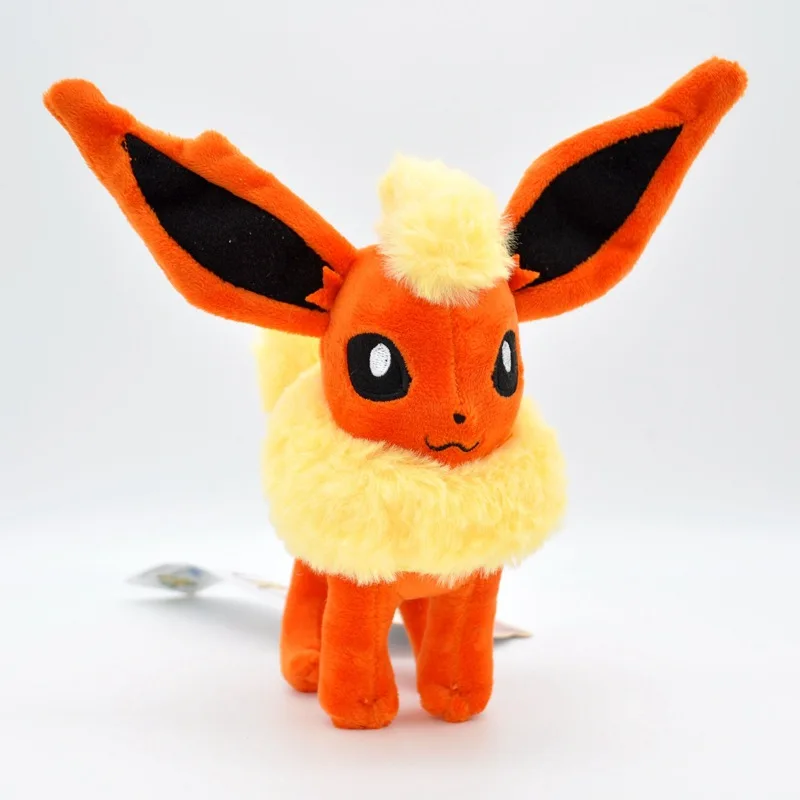Wholesale 20cm High Quality Anime Poke mon Plush Toy With Tags Standing Evolution Eevee Plush Grab Doll