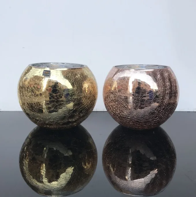 Wholesale custom glass lamp shade crack glass ball glass shade for garden lighting