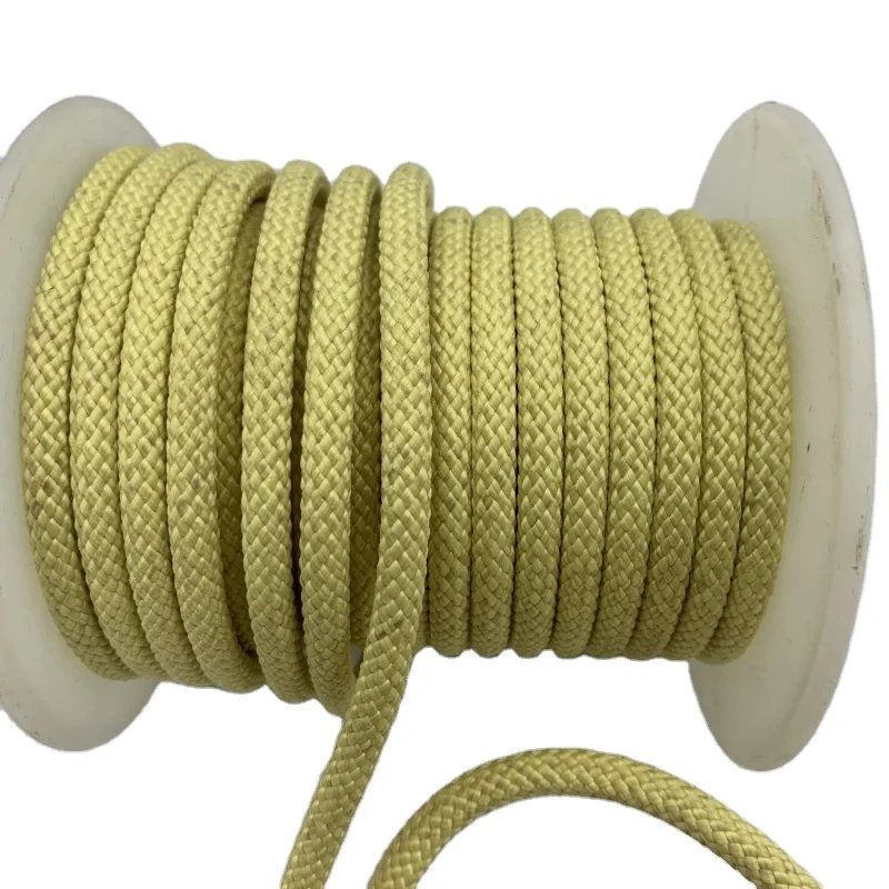 Cut-resistant 8mm 10mm Kevlars Aramid Braided Rope 1414 Fiber Rope 100% Para Aramid Rope