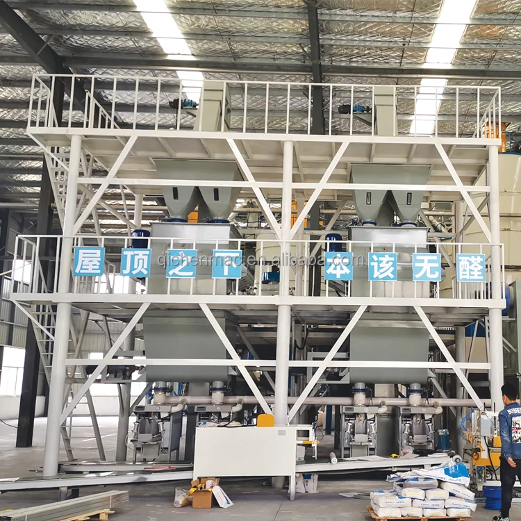 Dry Mortar Line for Making Glue Putty Mixing Plant Tile Glue and Plastering Mortar Making Machine