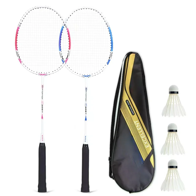 67.5cm High Quality 100% Full Carbon Graphite Badminton Racket Slightly Soft Light and Offensive for Sports Iron Grip