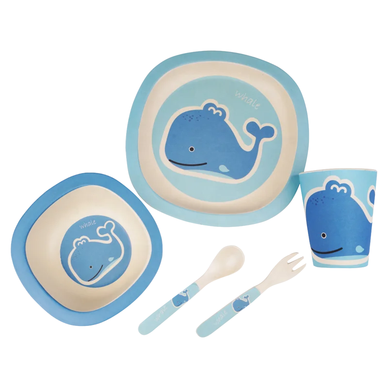 kids dinner set wholesale bamboo tableware biodegradable tableware