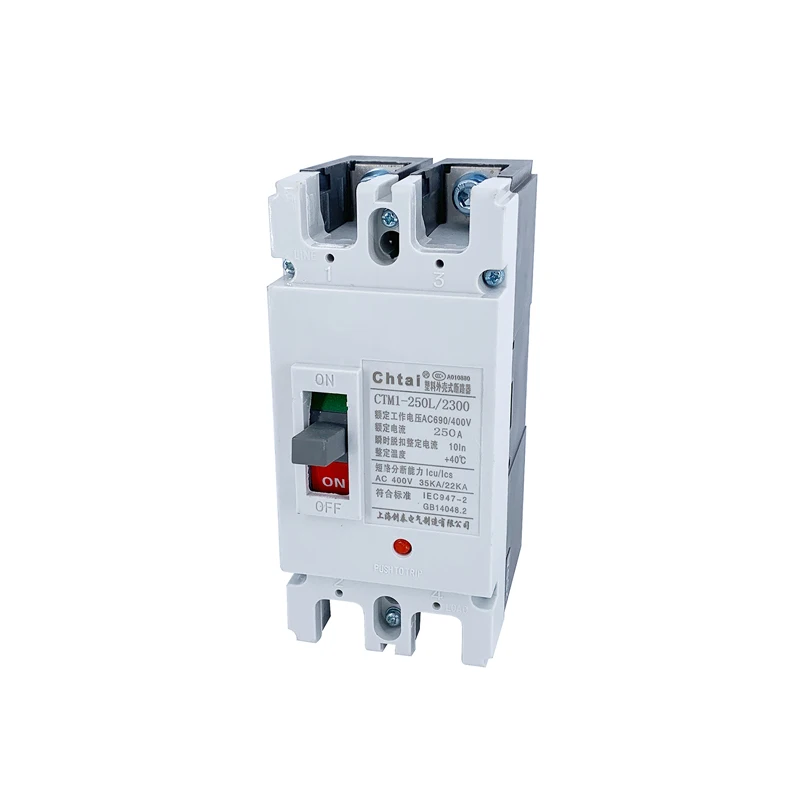 miniature moulded case circuit breaker CTM1-250L 100A to250A mccb main 200a 2p electrical earth leakage two poles