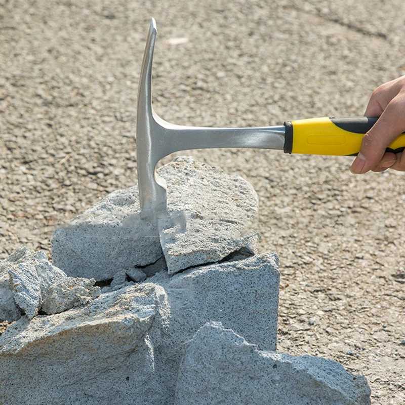 Геологический молоток из высокоуглеродистой стали, геология горных пород, проба, плоский заостренный наконечник, ручной инструмент для снижения ударов