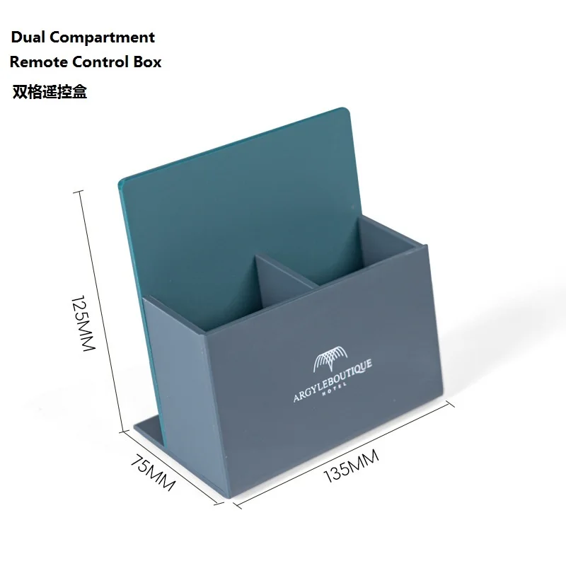 High-class hotel acrylic material quiet elegant blue series remote control box, highlighting the elegance of the room