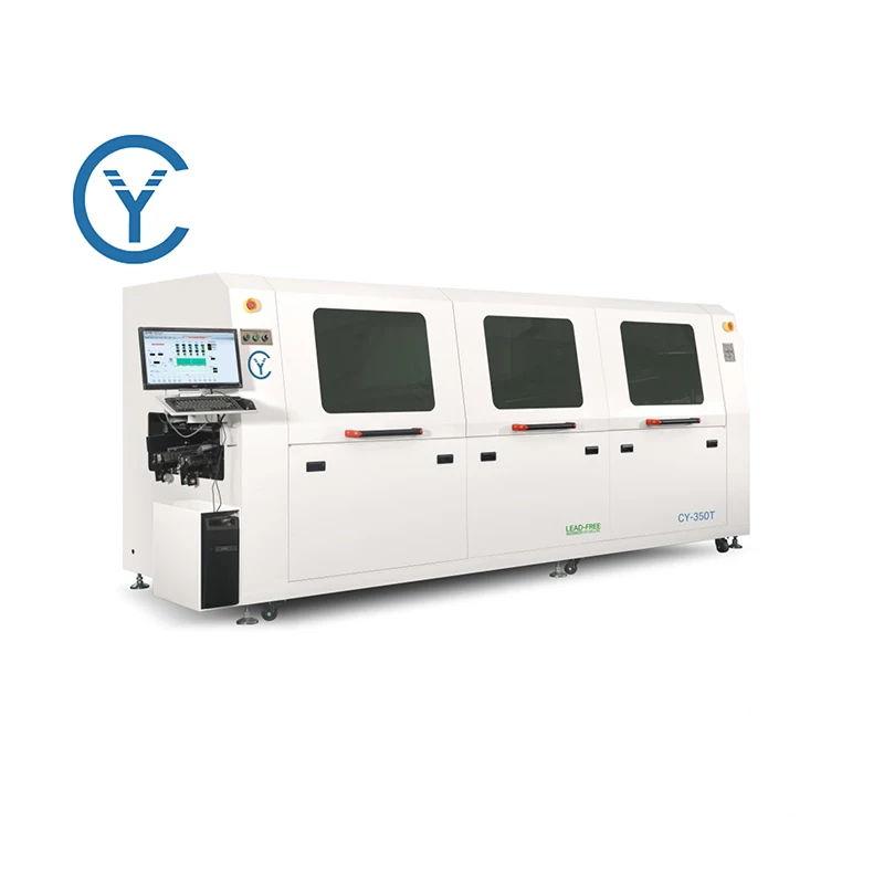 High Welding Efficiency Hc-250m Double Wave Soldering Machine For Led And Bga Components Solder