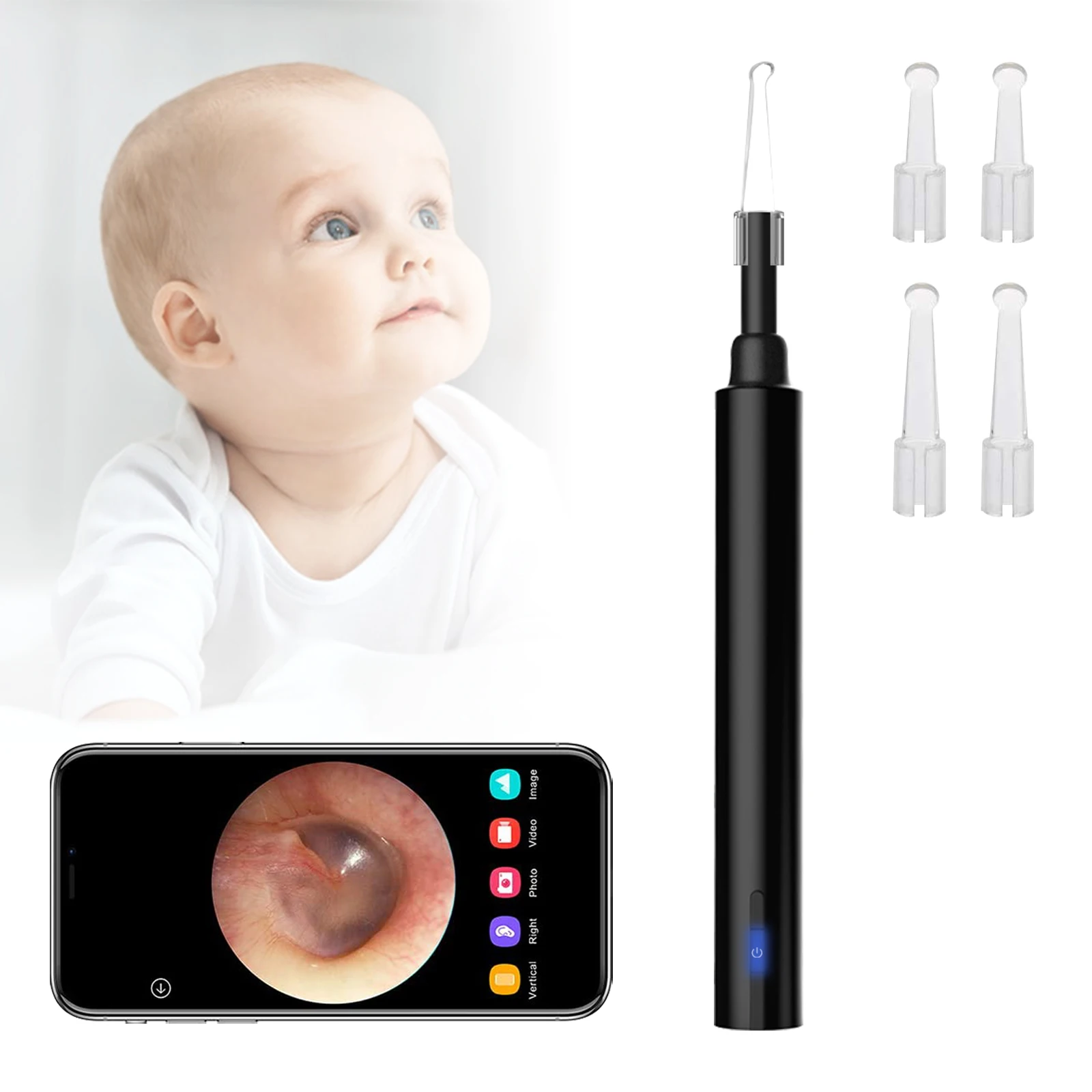 Usb ушной воск для удаления эндоскопа Otoscope умный визуальный ушной воск для удаления ушной воск ложка