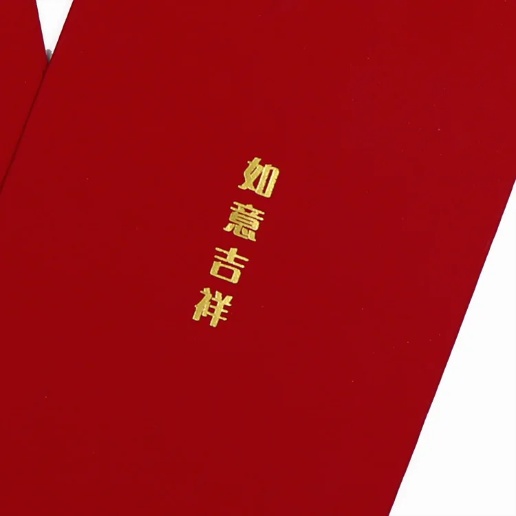gold foil custom print red pakcet flower Laser cut angpow packet rubble  feeling red packet