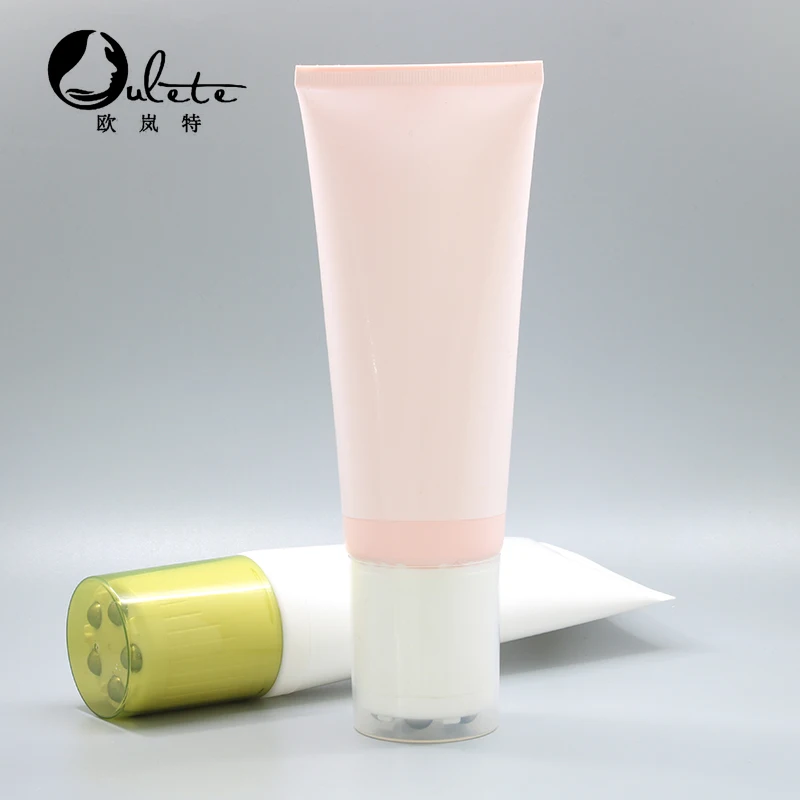 5 Metal Roll On Ball Cosmetic Tubes Customized Design Round on Essence Massage Plastic Tube