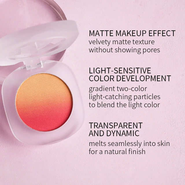 Custom Your Label Cosmetic Natural Blusher Cheek Tint Blush Palette No Logo High Pigment Vegan Makeup Powder Gradient Blush
