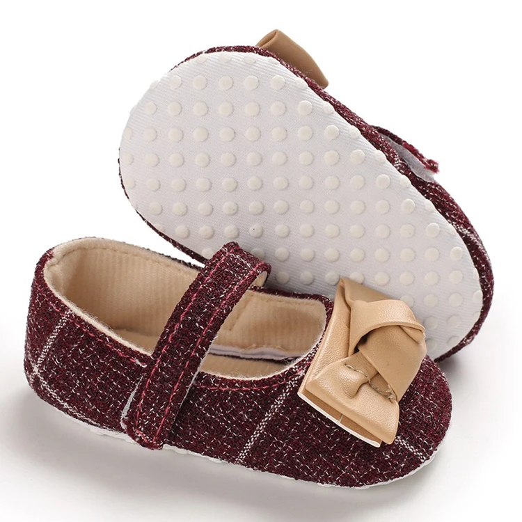 Hot sale factory direct price baby light shoes kids cute Bow infant shoes