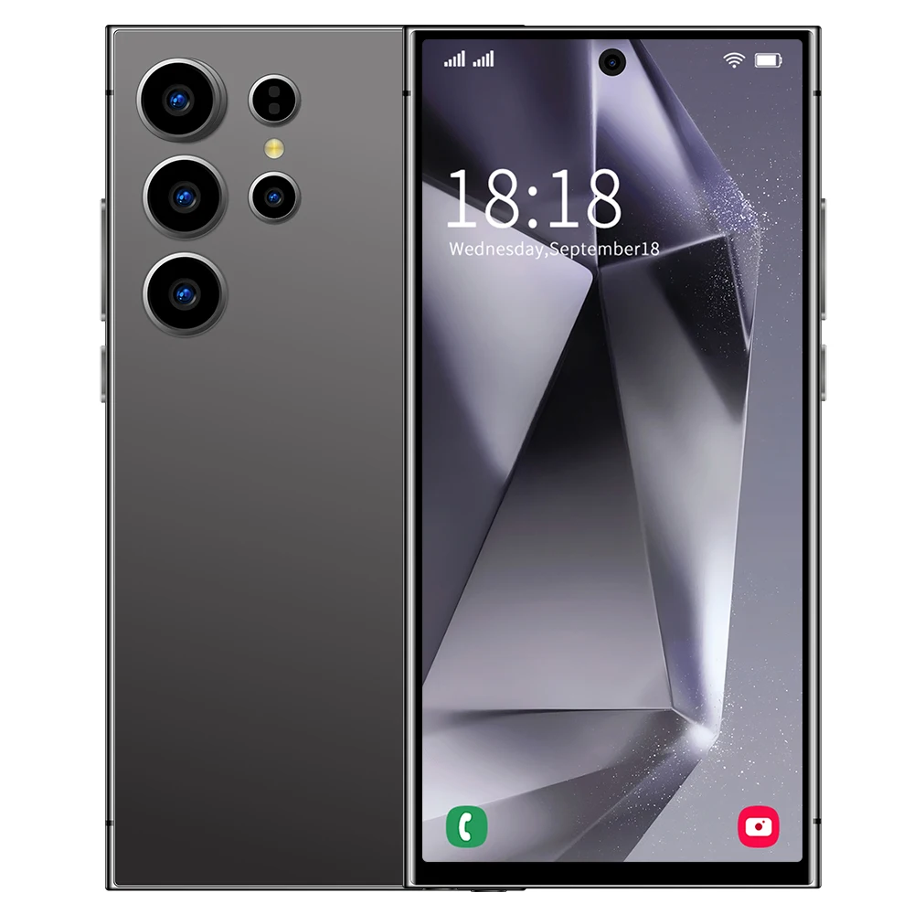 Hot Sale S24 Ultra 5G Smartphones 16GB+1TB Large Battery 108MP Rear Spanish German TV Functions Unlocked LTE 5G Cell Phones